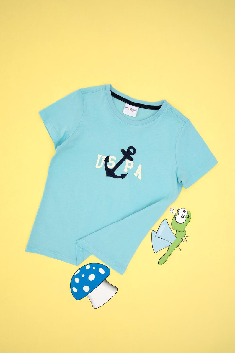 Erkek Çocuk Aqua Bisiklet Yaka Tişört