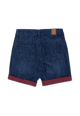 Erkek Çocuk Bordo Jean Şort - 50304276004