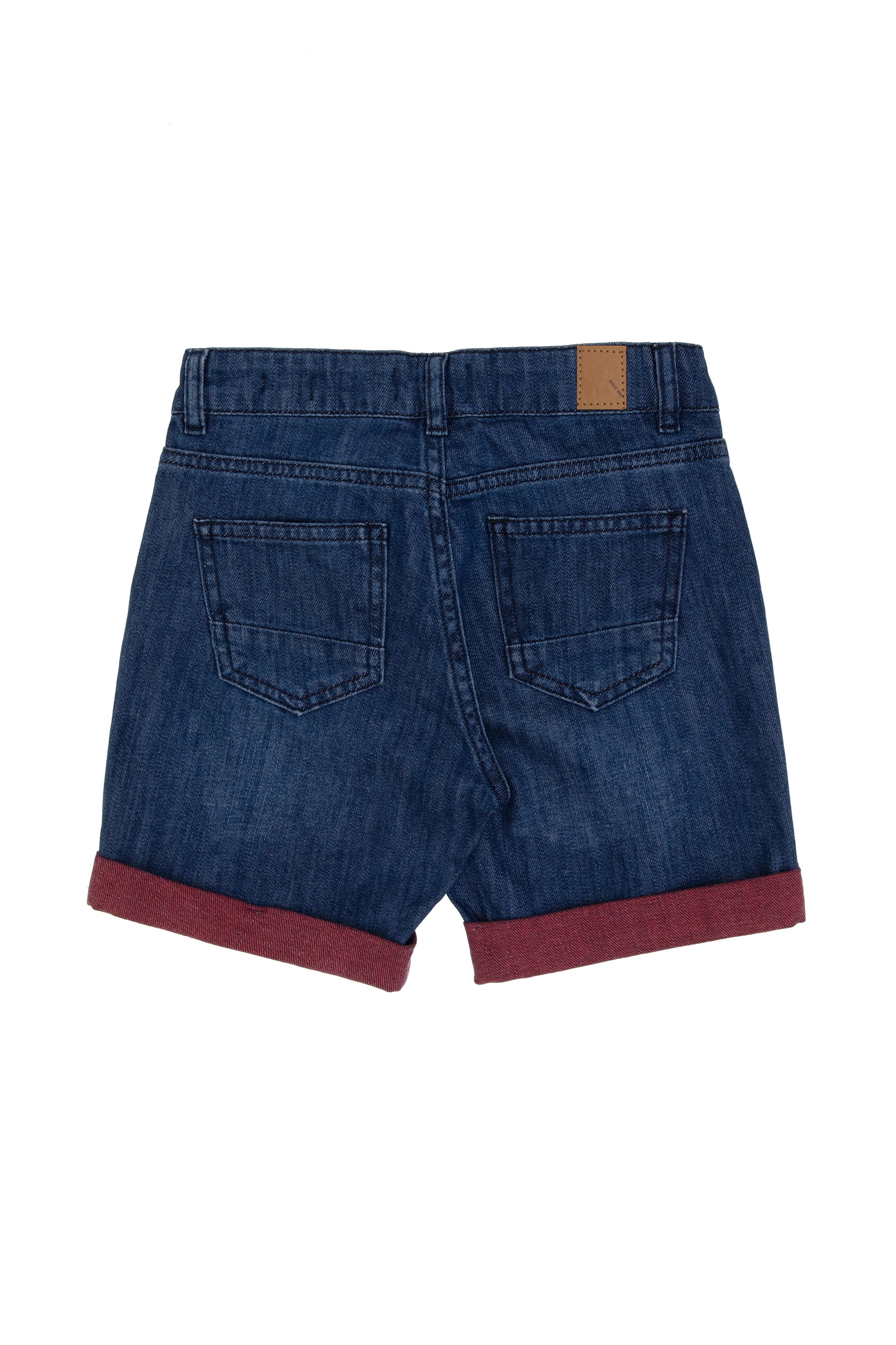 Erkek Çocuk Bordo Jean Şort - Image 2