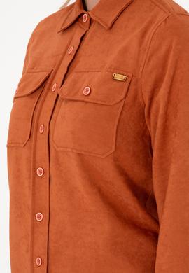 Kadın Kiremit Uzun Kollu Gömlek - 50276560004