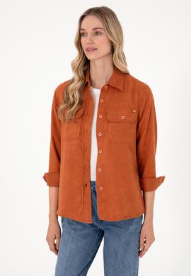 Kadın Kiremit Uzun Kollu Gömlek - 50276560004