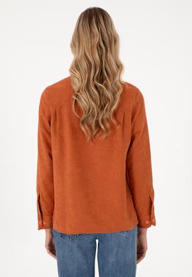 Kadın Kiremit Uzun Kollu Gömlek - 50276560004