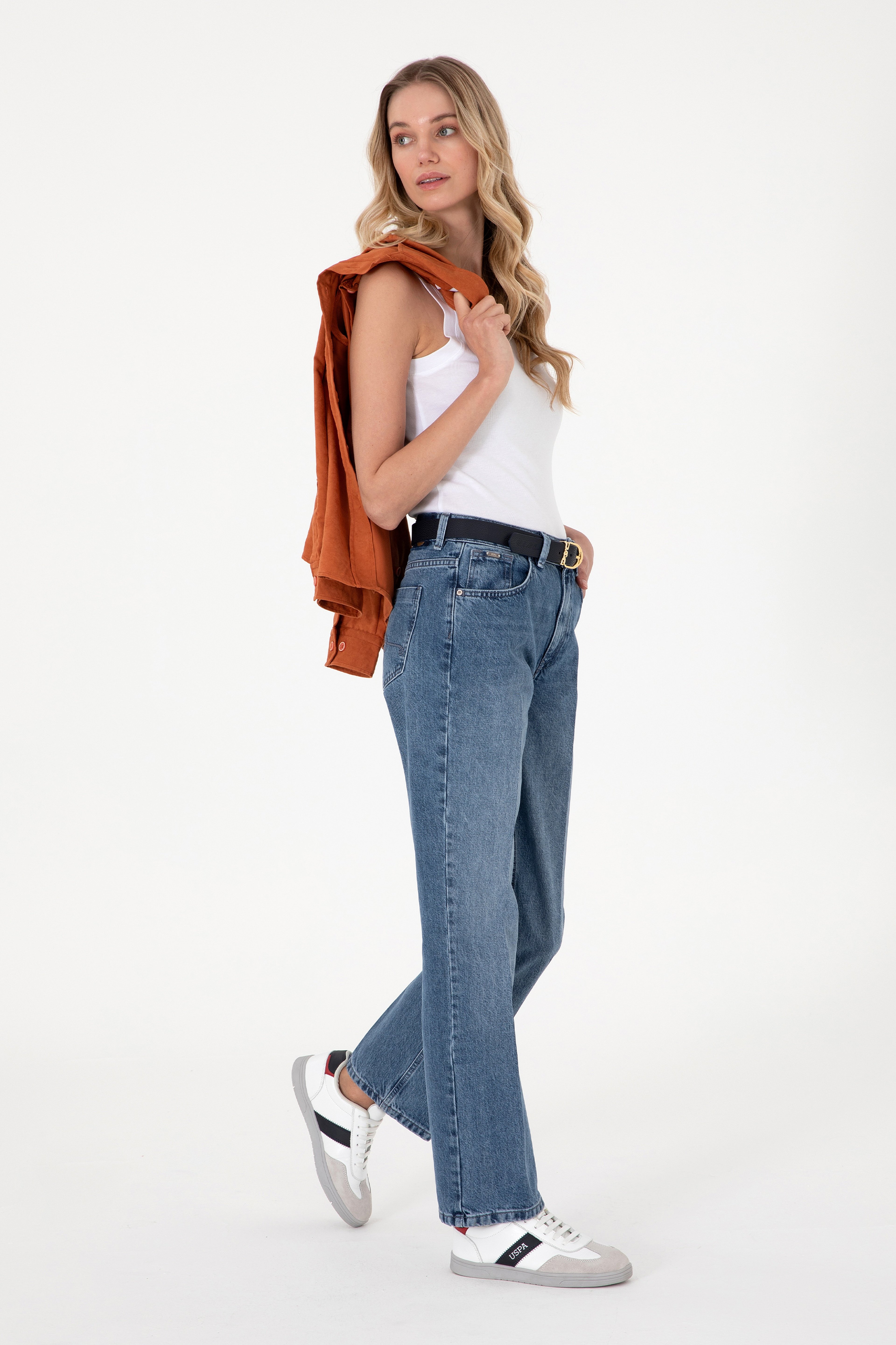 Kadın Açık Mavi Straight Fit Jean Pantolon