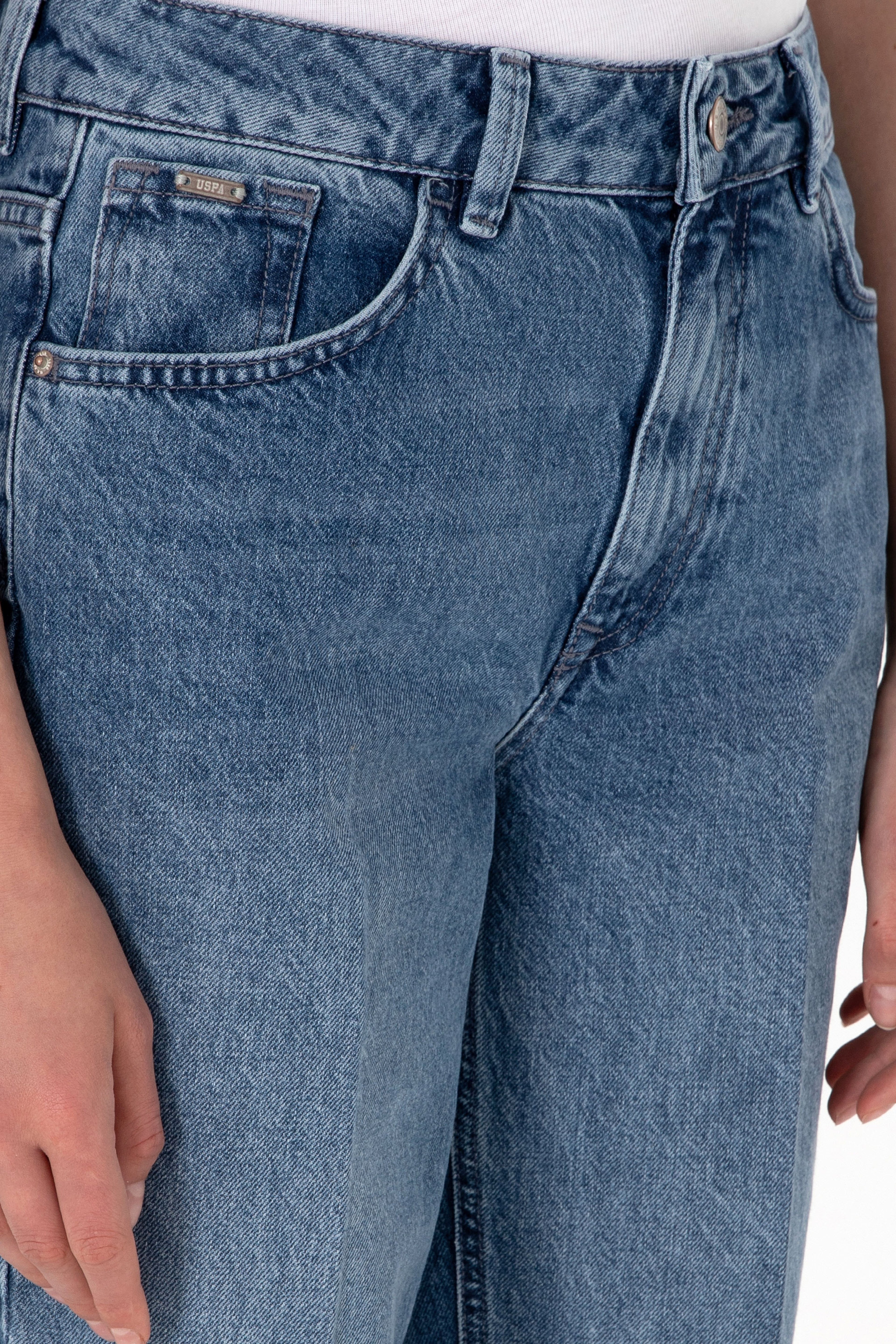 Kadın Açık Mavi Straight Fit Jean Pantolon - Image 5