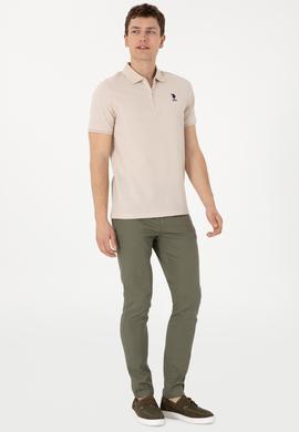 Erkek Koyu Haki Slim Fit Kanvas Pantolon - 50309119241