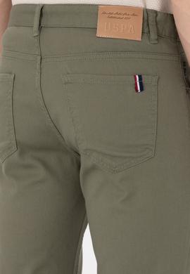 Erkek Koyu Haki Slim Fit Kanvas Pantolon - 50309119241