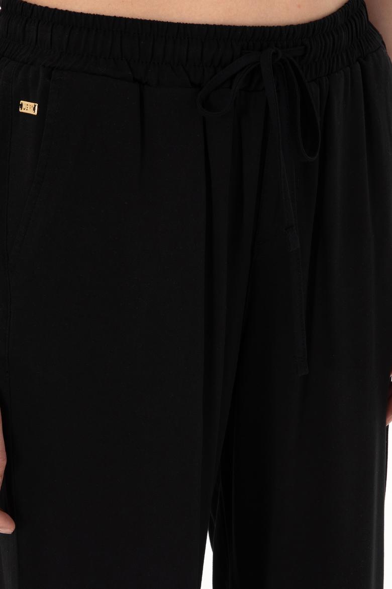 Kadın Siyah Harem Fit Kanvas Pantolon - 50306423009