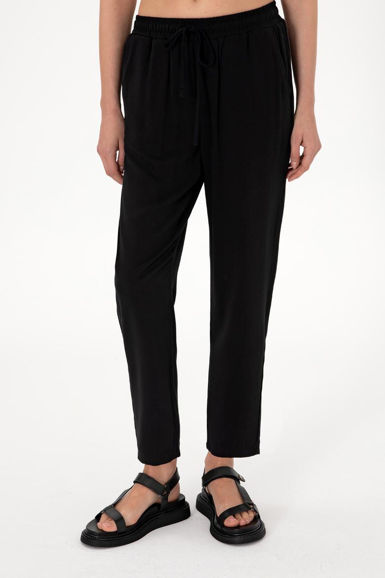 Kadın Siyah Harem Fit Kanvas Pantolon - 50306423009