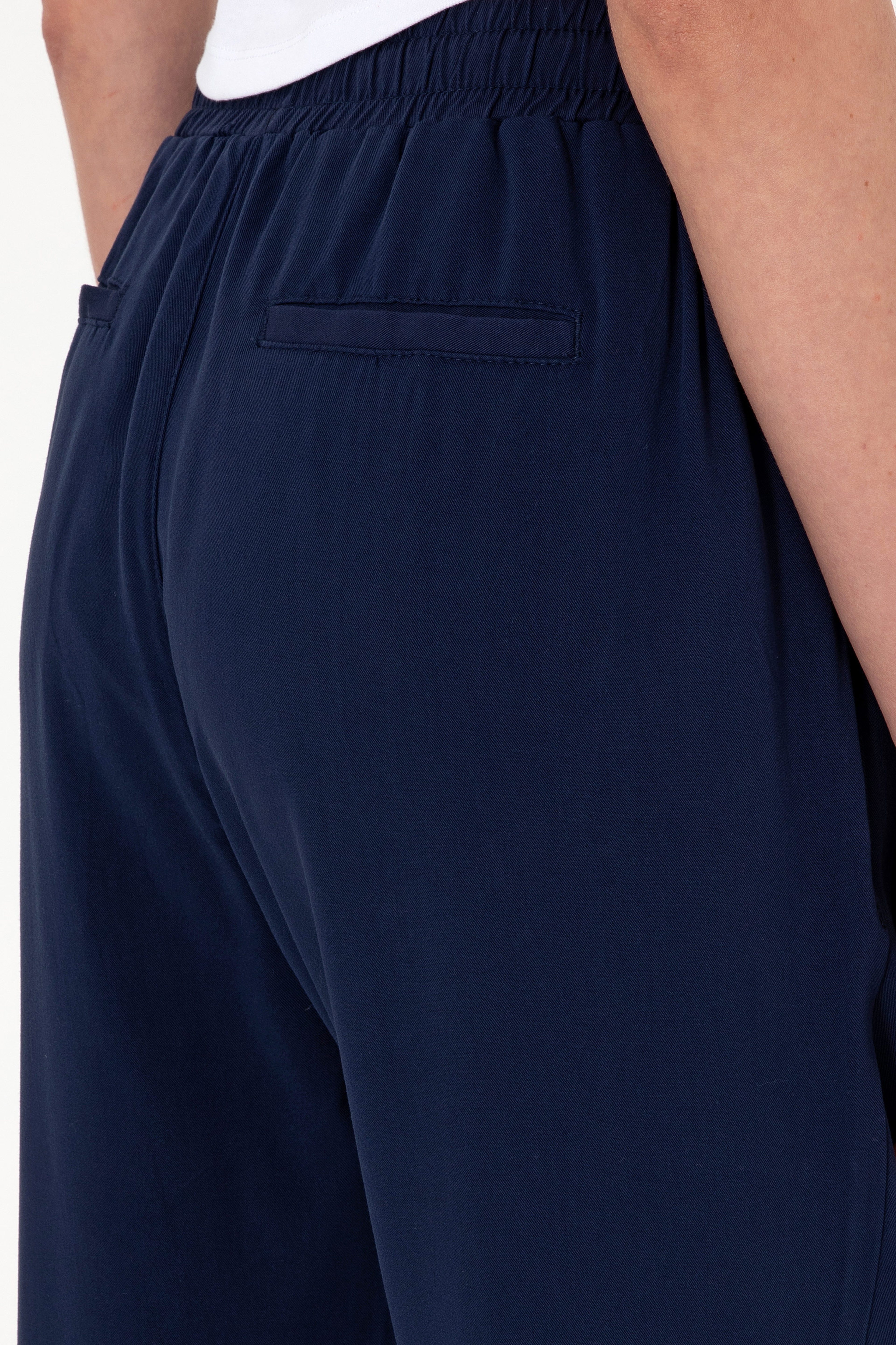 Kadın Lacivert Harem Fit Kanvas Pantolon - Image 6