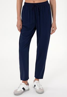 Kadın Lacivert Harem Fit Kanvas Pantolon - 50306423004