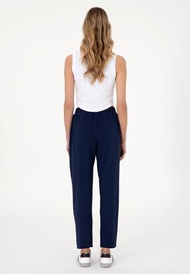 Kadın Lacivert Harem Fit Kanvas Pantolon - 50306423004