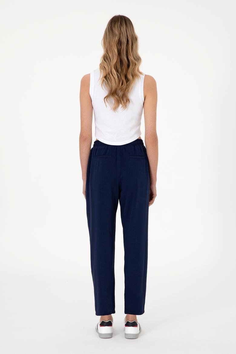 Kadın Lacivert Harem Fit Kanvas Pantolon - 50306423004