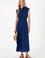Kadın Lacivert Midi Boy Dokuma Elbise