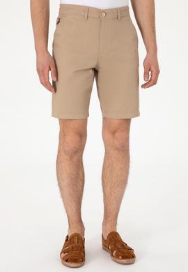 Erkek Açık Haki Dokuma Şort - 50299172092