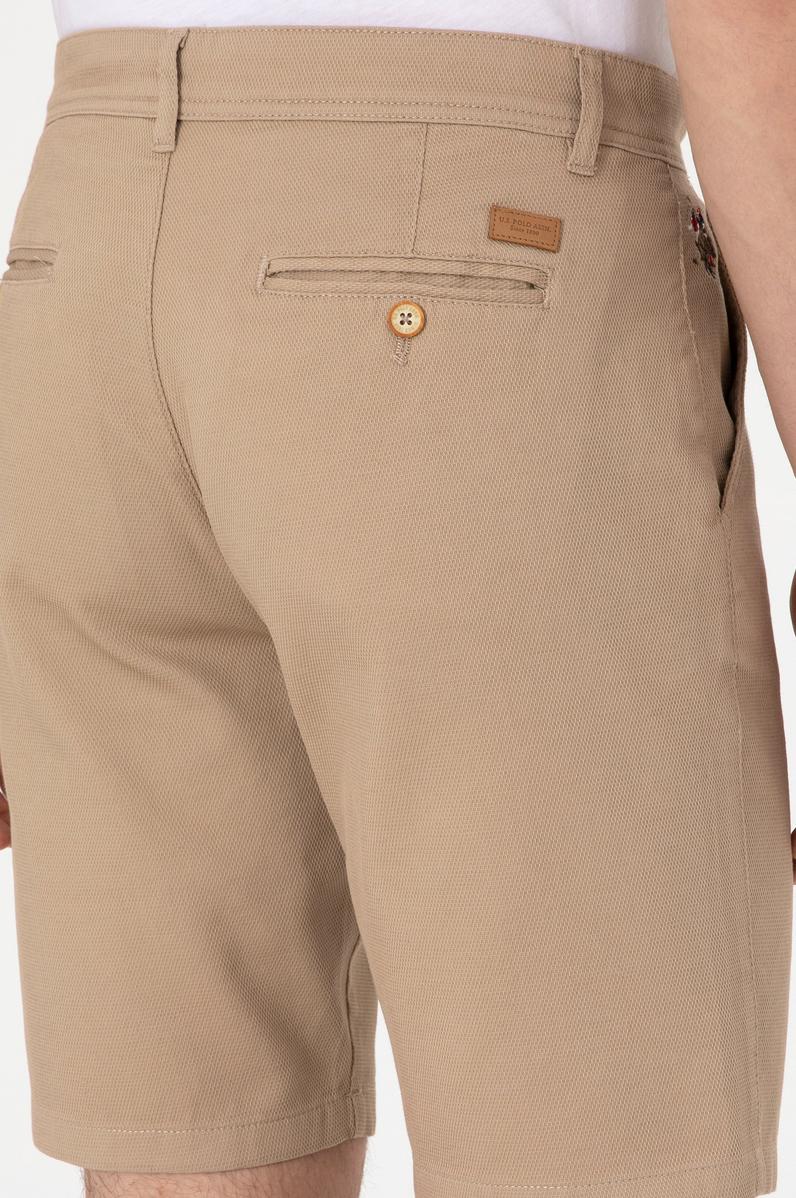 Erkek Açık Haki Dokuma Şort