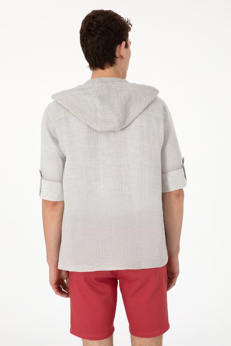 Erkek Taş Kapüşonlu Gömlek - 50299593001