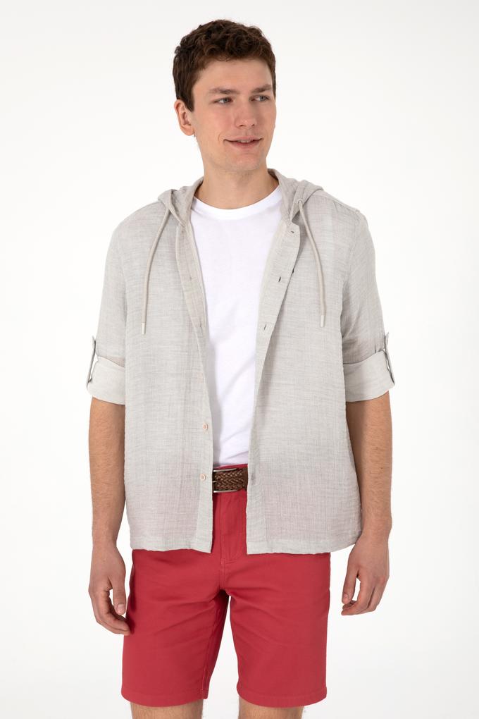 Erkek Taş Kapüşonlu Gömlek