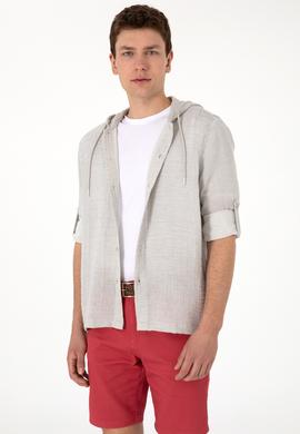 Erkek Taş Kapüşonlu Gömlek - 50299593001