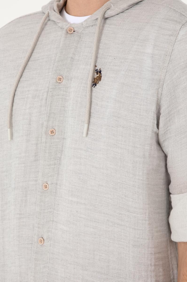 Erkek Taş Kapüşonlu Gömlek