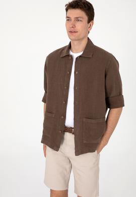 Erkek Vizon Uzun Kollu Gömlek - 50299590012