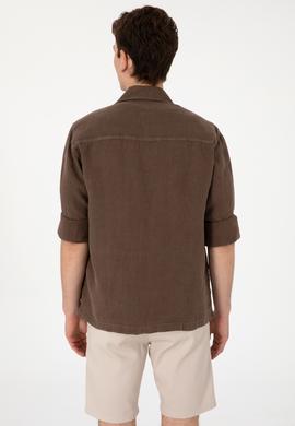 Erkek Vizon Uzun Kollu Gömlek - 50299590012