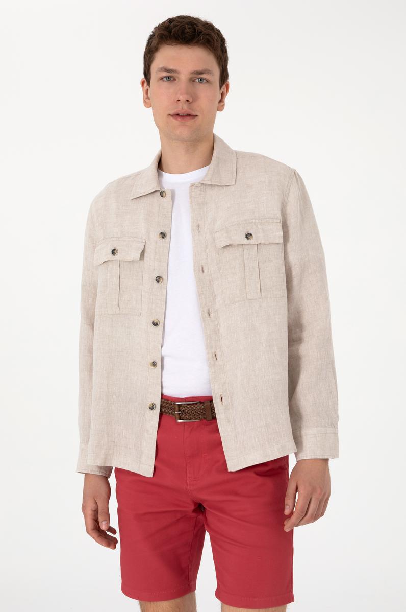 Erkek Taş Uzun Kollu Gömlek