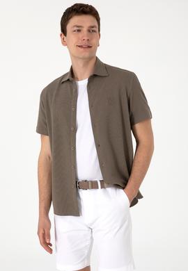 Erkek Vizon Örme Gömlek - 50300367033