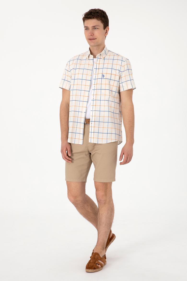 Erkek Hardal Kısa Kollu Gömlek - 50300214008