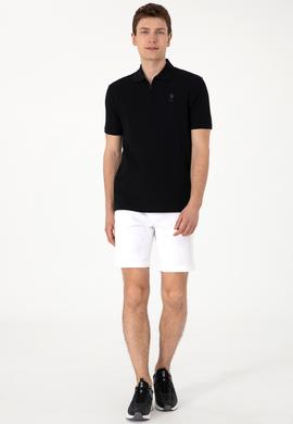 Erkek Regular Fit Polo Yaka Siyah Tişört - 50299601006