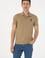 Erkek Slim Fit Polo Yaka Haki Basic Tişört