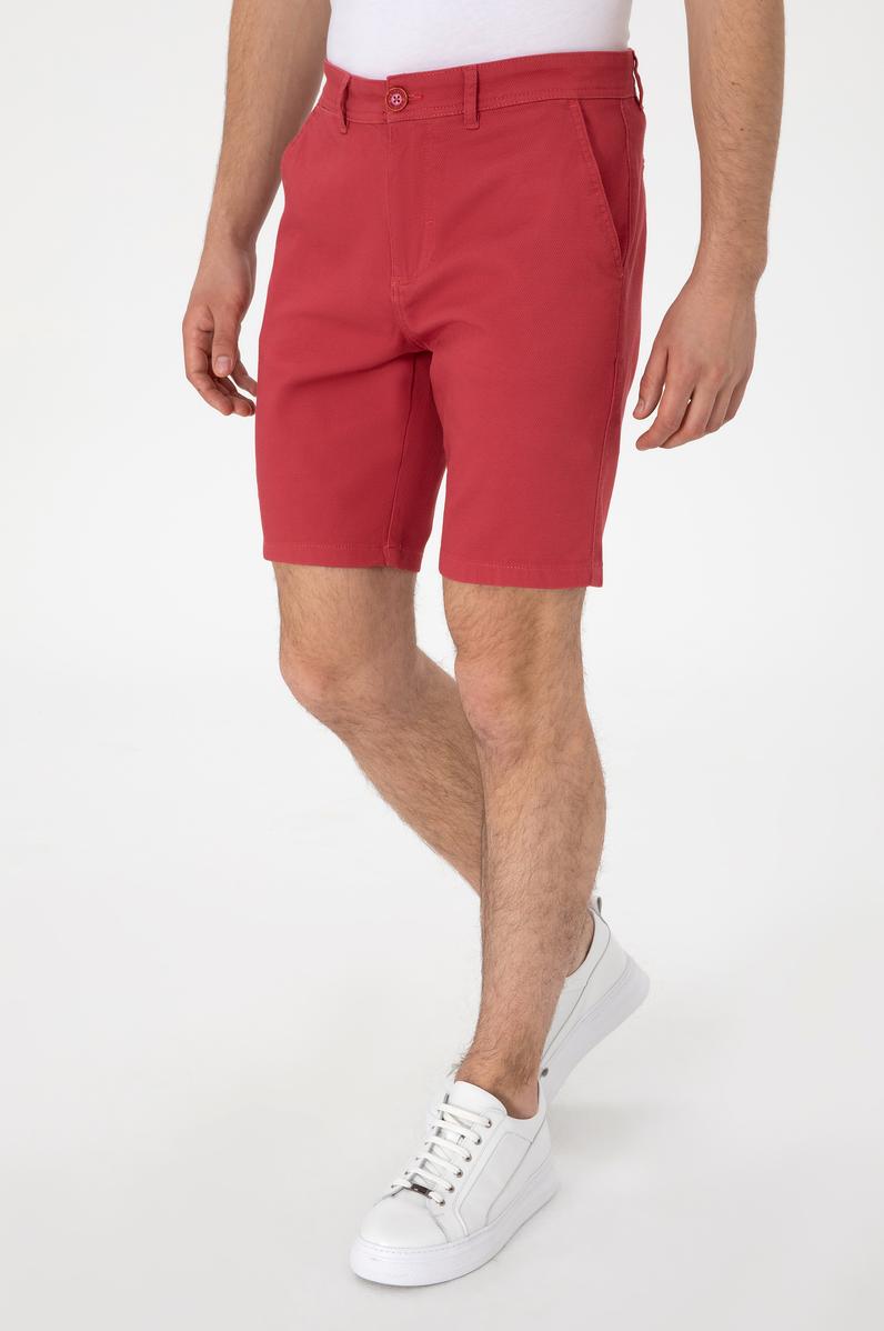 Erkek Vişne Dokuma Şort