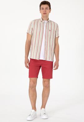 Erkek Kırmızı Kısa Kollu Gömlek - 50300196006
