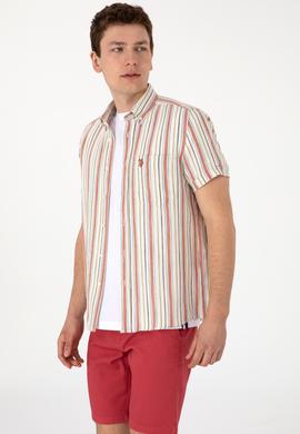 Erkek Kırmızı Kısa Kollu Gömlek - 50300196006