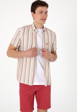 Erkek Kırmızı Kısa Kollu Gömlek - 50300196006