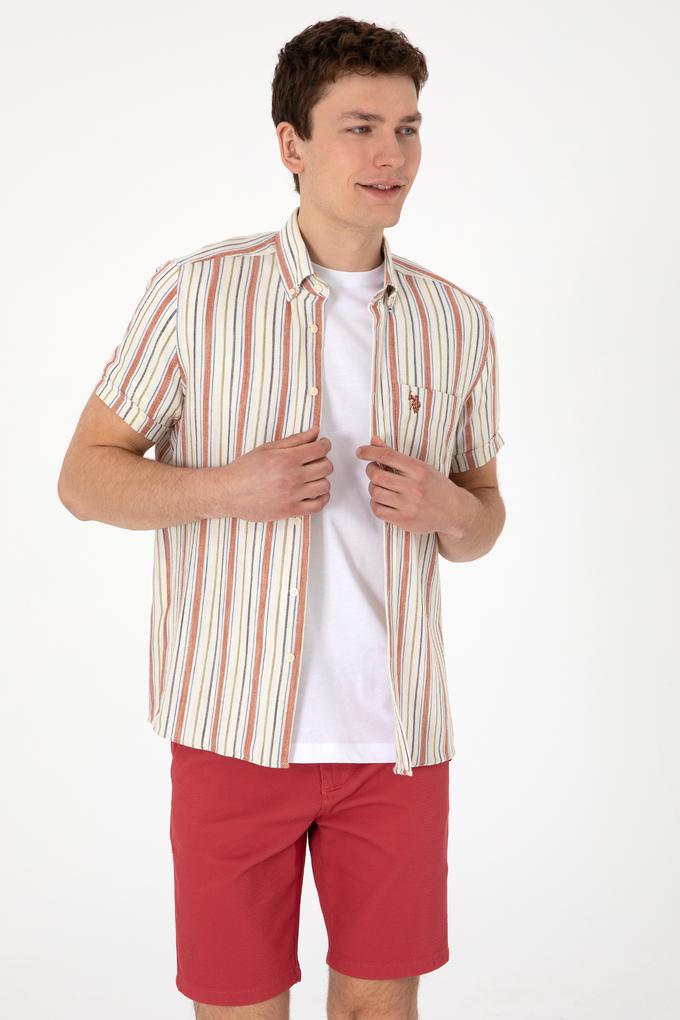 Erkek Kırmızı Kısa Kollu Gömlek