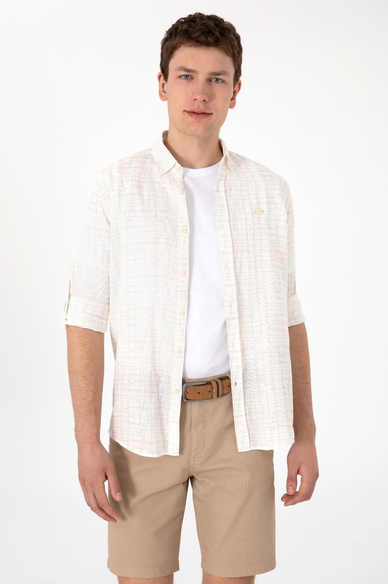 Erkek Taş Uzun Kollu Gömlek