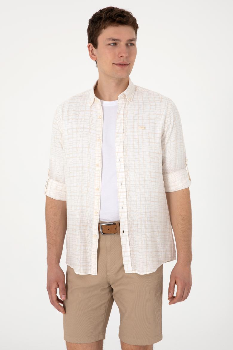 Erkek Taş Uzun Kollu Gömlek - 50300444016