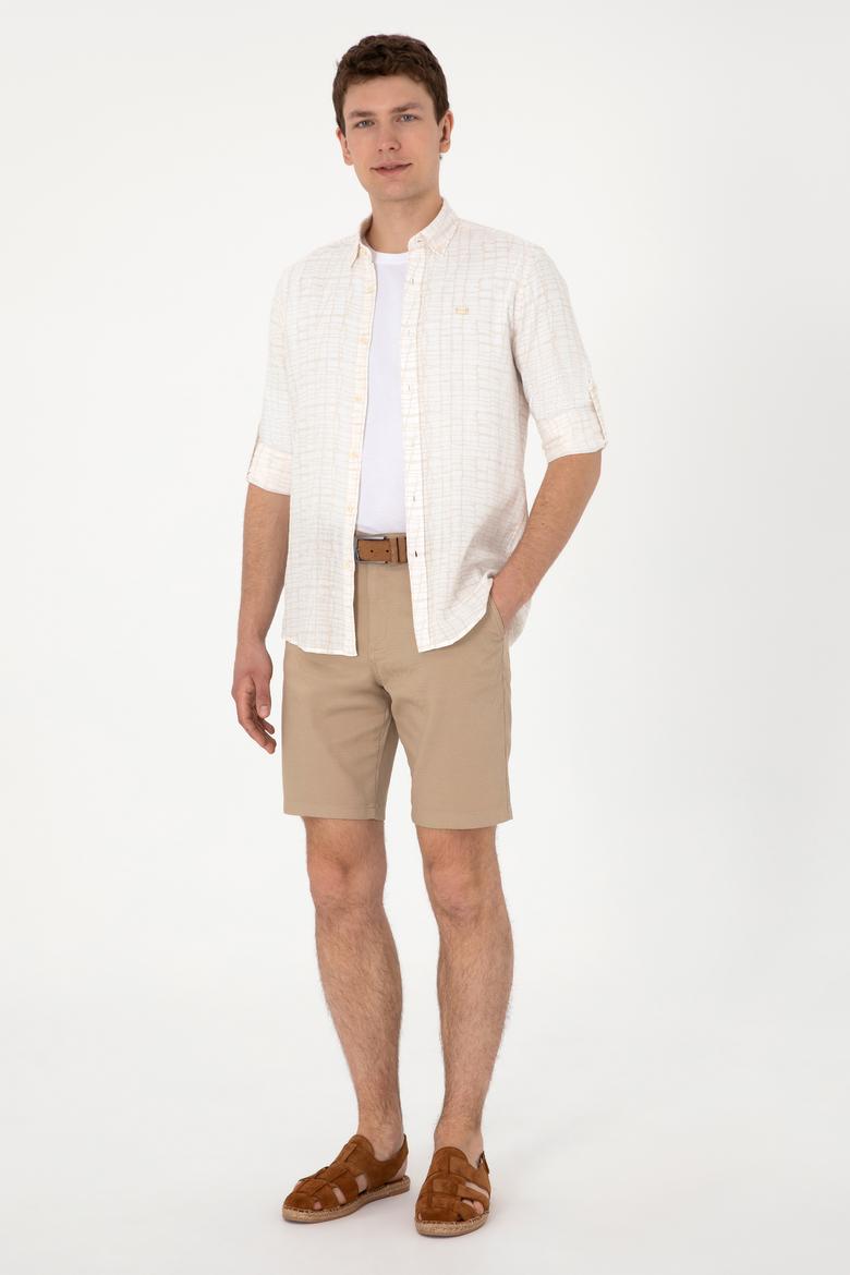 Erkek Taş Uzun Kollu Gömlek - 50300444016