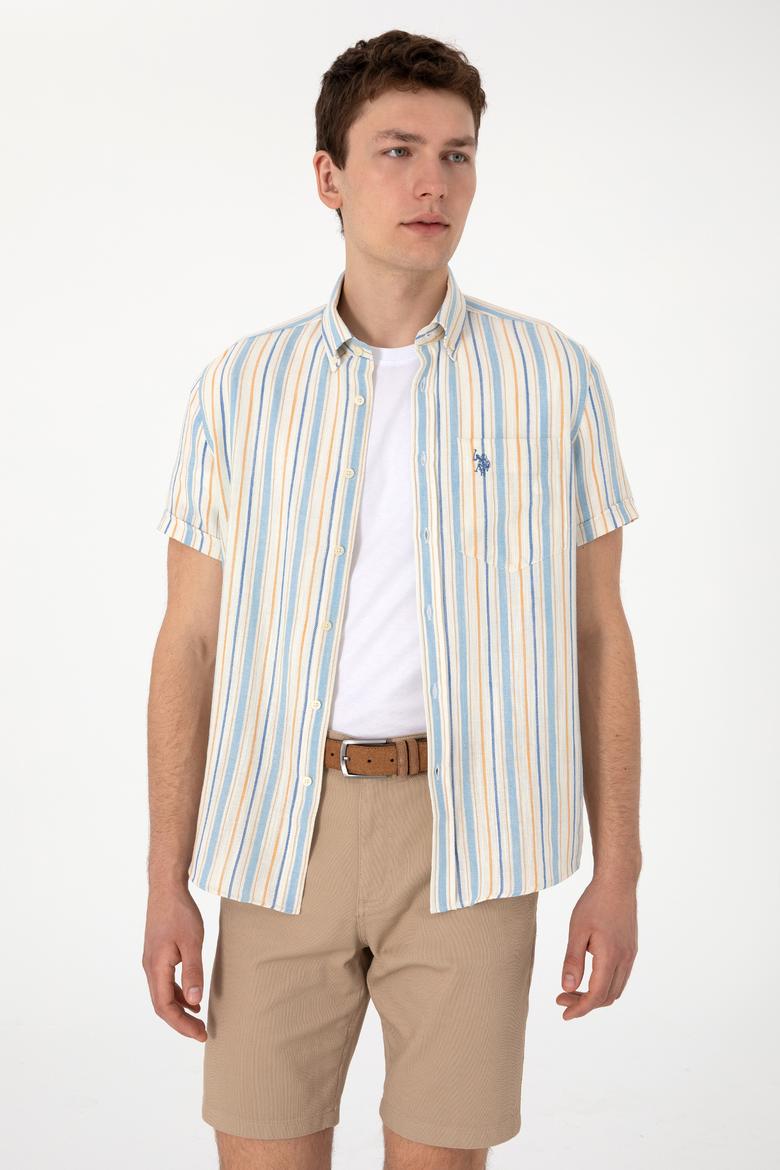 Erkek Açık Mavi Kısa Kollu Gömlek