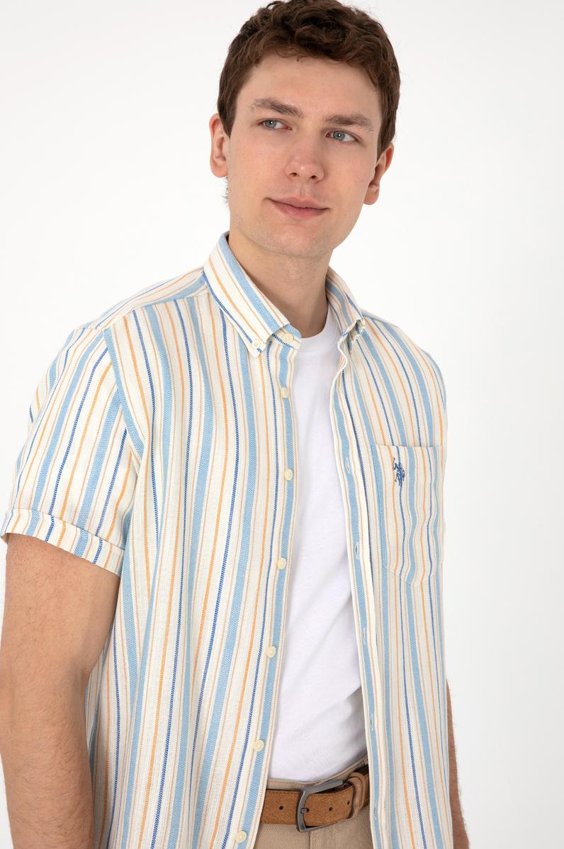 Erkek Açık Mavi Kısa Kollu Gömlek