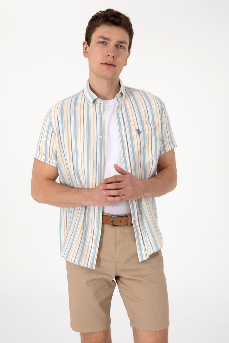 Erkek Açık Mavi Kısa Kollu Gömlek - 50300196009