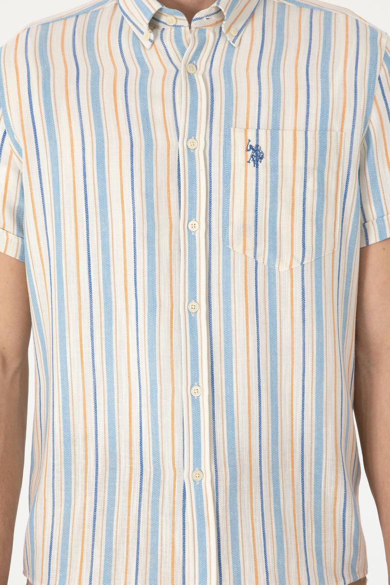 Erkek Açık Mavi Kısa Kollu Gömlek - 50300196009