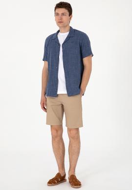 Erkek Lacivert Kısa Kollu Gömlek - 50302536009