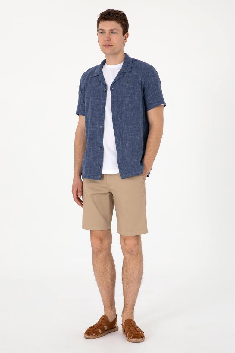 Erkek Lacivert Kısa Kollu Gömlek - 50302536009