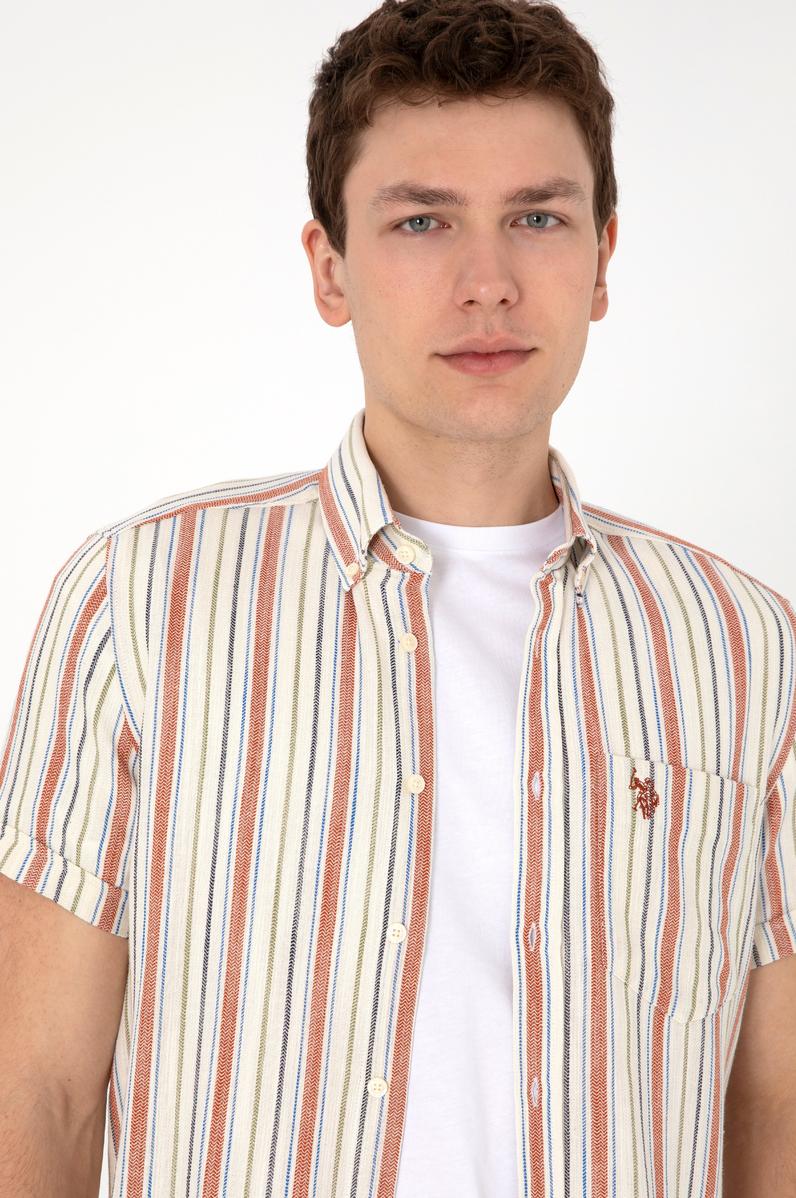 Erkek Kırmızı Kısa Kollu Gömlek