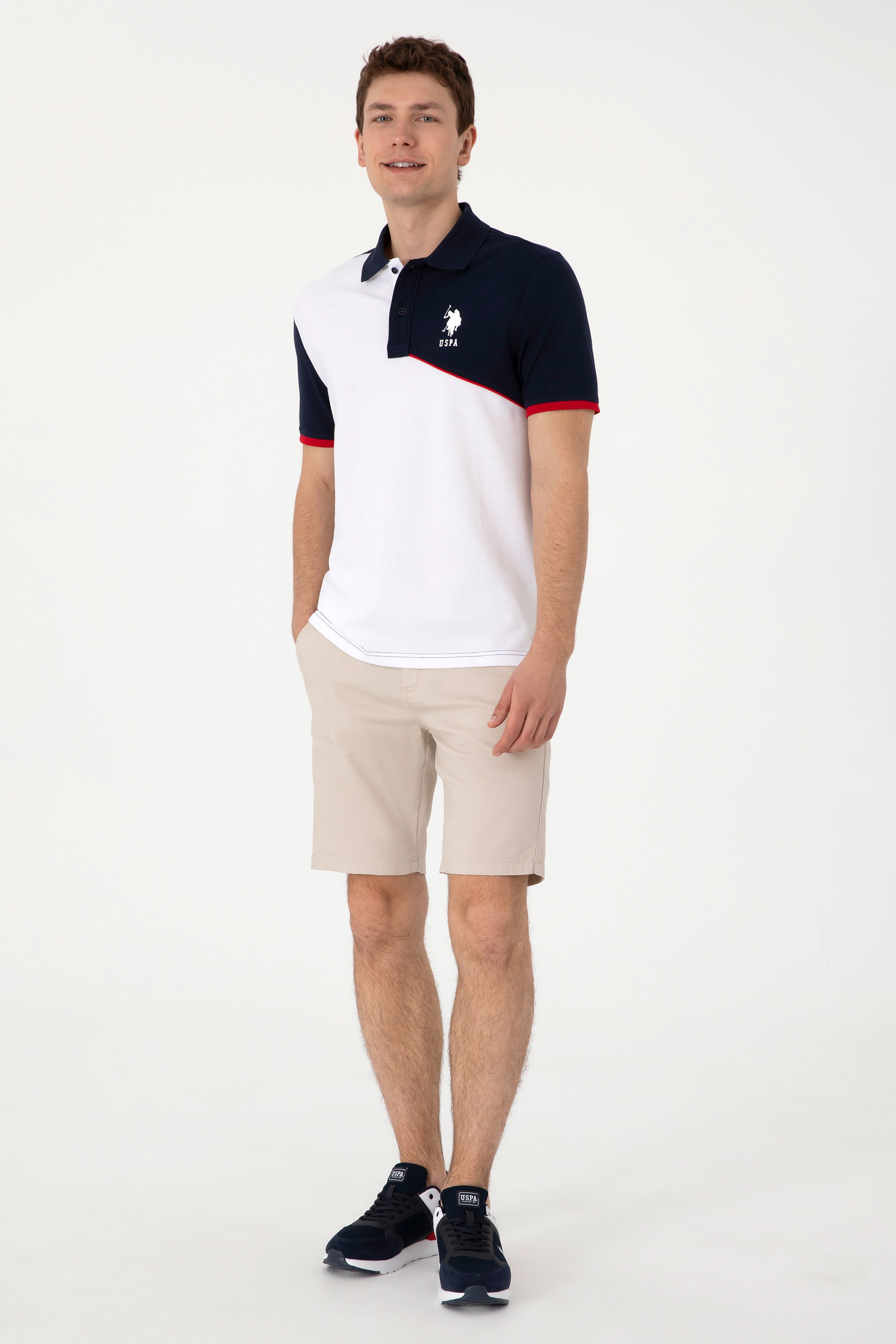 Erkek Regular Fit Polo Yaka Lacivert Tişört - Image 5