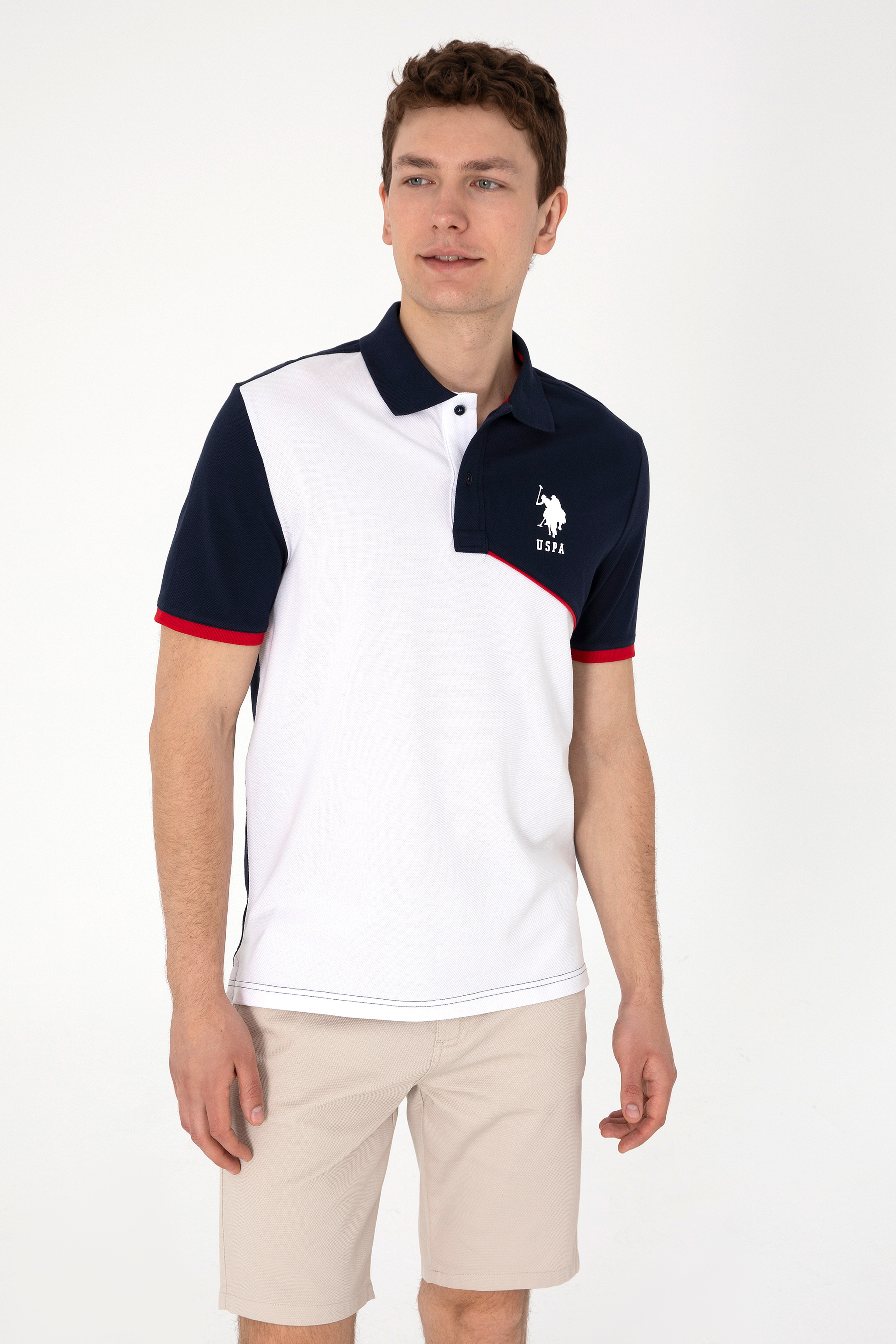 Erkek Regular Fit Polo Yaka Lacivert Tişört - Image 1