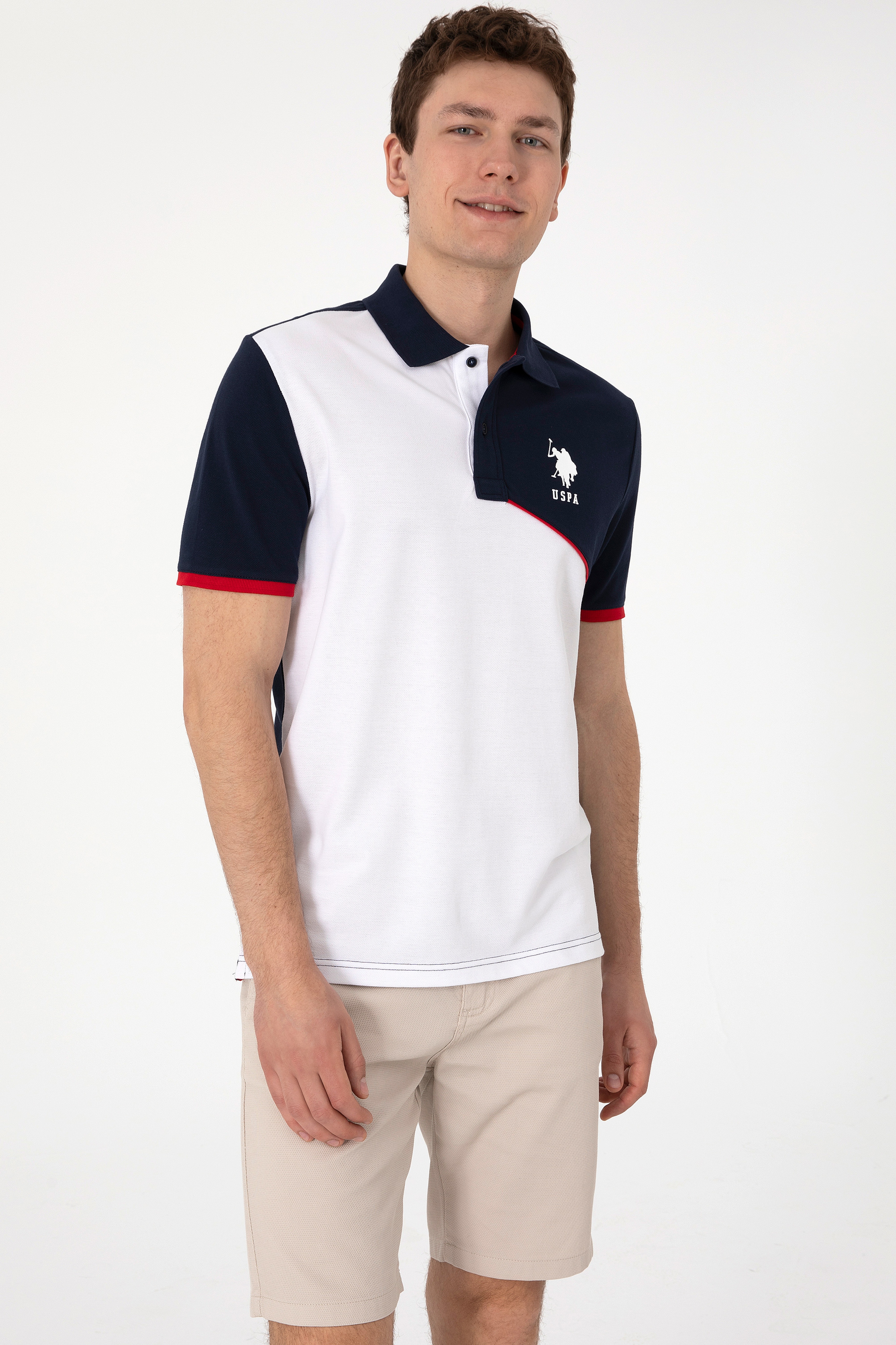 Erkek Regular Fit Polo Yaka Lacivert Tişört - Image 3