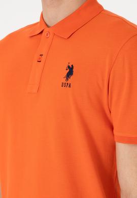Erkek Slim Fit Polo Yaka Nar Çiçeği Basic Tişört - 50305929348