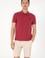 Erkek Slim Fit Polo Yaka Vişne Basic Tişört